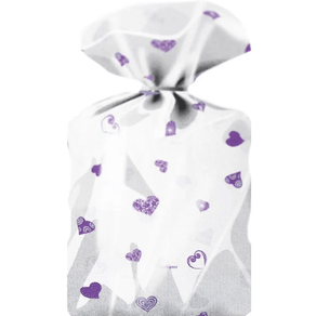 SACO PP CORACAO ROXO 100 UN X 20 X 30 CM. SACO PP CORACAO ROXO 100 UN X 20 X 30 CM.